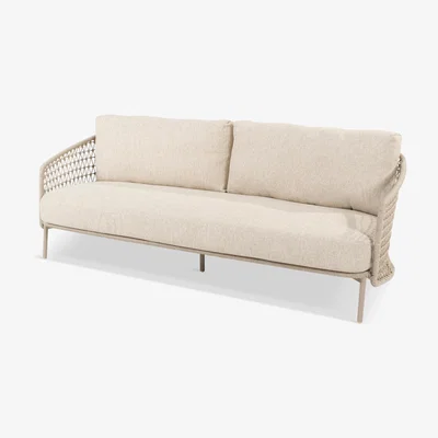 John Lewis 4 Seasons Outdoor Puccini 3-Seater Garden Sofa, Latte
