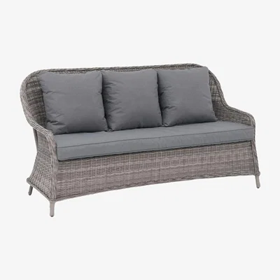 John Lewis John Lewis Rye Woven 3-Seater Garden Sofa, Grey