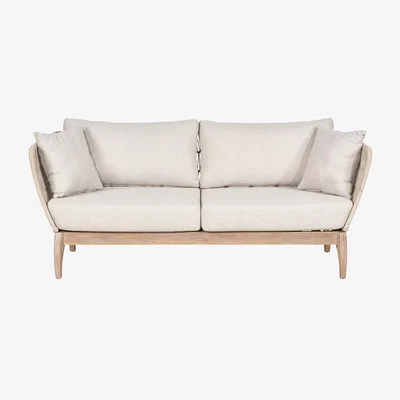 John Lewis Pacific Martic 2-Seater Garden Sofa, Latte