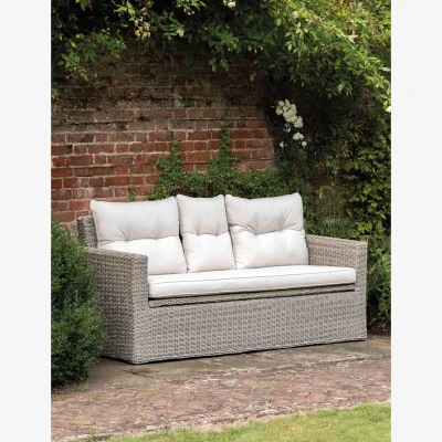 Marks & Spencer Gallery Direct Porto Two Seater Outdoor Storage Sofa Light Grey
