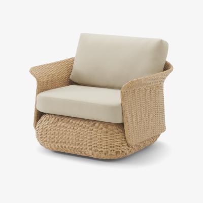 Made.com Fonda Garden Armchair, Natural Polyweave & Ecru