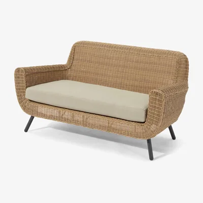 Made.com Jonah Garden 2 Seater Sofa, Natural Polyrattan