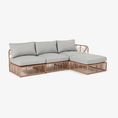 Made.com Nairi Garden Corner Modular Sofa, Light Grey