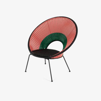 Made.com Yuri Garden Lounge Chair, Multi Woven Pink