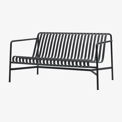 Made in Design Palissade Lounge Straight sofa - W 139 cm - R & E Bouroullec by Hay Grey/Black