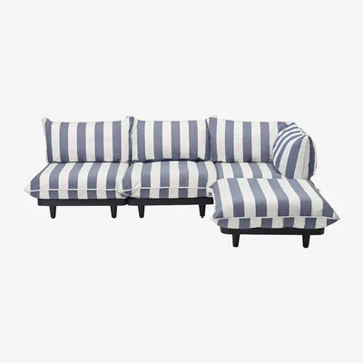 Made in Design 4-seater outdoor sofa Paletti set textile / Right armrest - L 280 x 190 cm - Fatboy