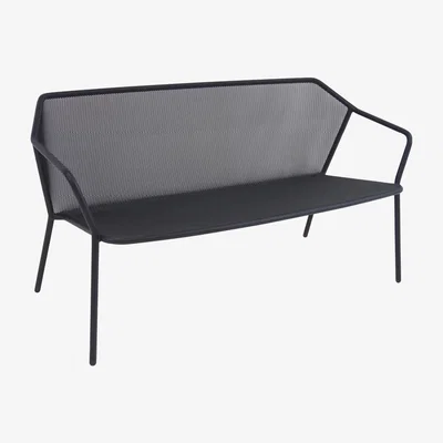 Made in Design Darwin Straight sofa - Metal - L 140 cm by Emu Black
