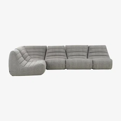 Made in Design Corner outdoor sofa Saparella textile (1965) / 5 Units - 296 x 148 cm - Cinna