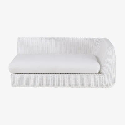 Made in Design Agorà Modular sofa - / Left armrest module - L 160 cm by Unopiu White