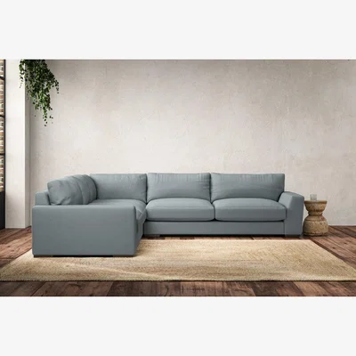 Nkuku Nkuku Guddu Left Hand Corner Sofa | Make To Order | Large | Recycled Cotton Horizon