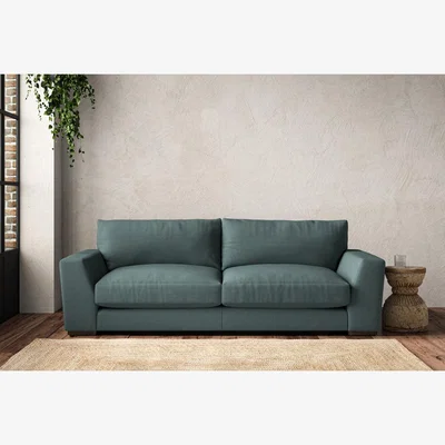 Nkuku Nkuku Guddu Sofa | Make To Order | Large | Recycled Cotton Airforce