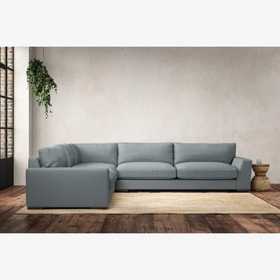 Nkuku Nkuku Guddu Left Hand Corner Sofa | Make To Order | Grand | Recycled Cotton Horizon