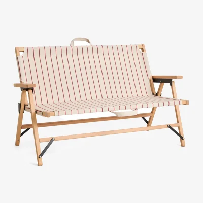Nordic Nest HAY Outdoor Market foldable sofa Beige-red 2-seater