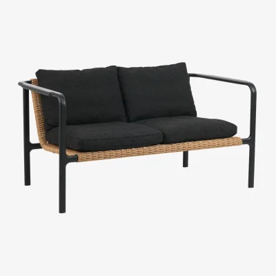 Nordic Nest Brafab Motty sofa Black-teddy black 2 seater