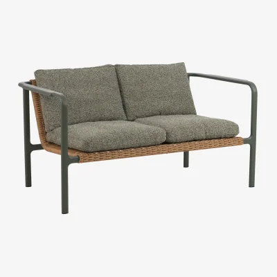 Nordic Nest Brafab Motty sofa Nordic green-teddy verde 2-seater