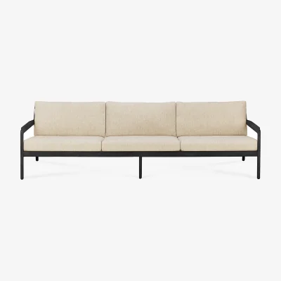 Nordic Nest Ethnicraft Jack outdoor 3 seater sofa black-stained teak Natural