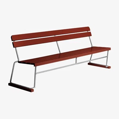 Nordic Nest Grythyttan Stålmöbler Soffa 5 sofa Dark red lacquered oak-galvanized base