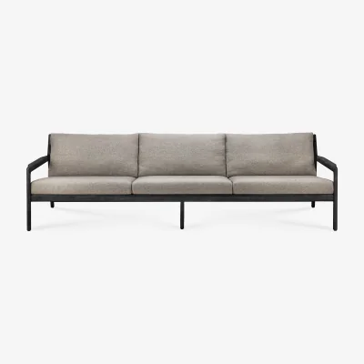 Nordic Nest Ethnicraft Jack outdoor 3 seater sofa black-stained teak Mocha
