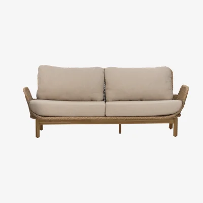 Nordic Nest Brafab Lily sofa Twist straw-plush wheat 2.5-seater