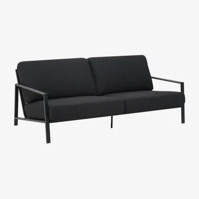 Nordic Nest Brafab Naos sofa Black-teddy black 2.5-seater