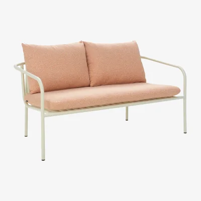 Nordic Nest Brafab Bendt sofa Pearl white-teddy orange