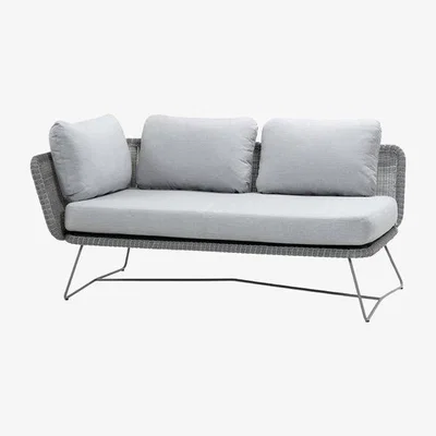 Olivia's CANE-LINE Horizon 2-seater Outdoor Sofa Right Module Fiber And Natte Light Grey