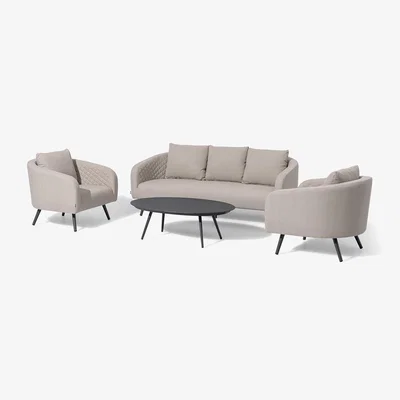 Olivia's Maze Outdoor Ambition 3 Seater Sofa Set in Oatmeal