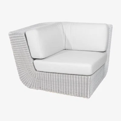 Olivia's Cane-line Corner Savannah Module White Grey