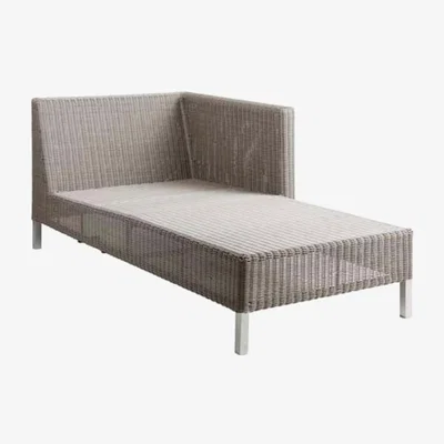 Olivia's CANE-LINE Connect Sofa Chaiselounge Module Left Natte Taupe