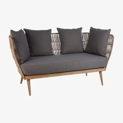 Olivia's Olivia's Oona Rope 2 Seater Outdoor Sofa Wheat