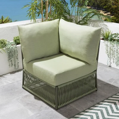 Quatropi Cole Modular Corner Section Green 74x74cm