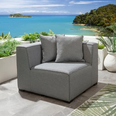Quatropi Zeus Modular Corner Section Grey 90x90cm