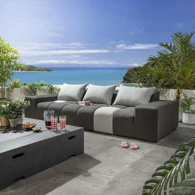 Quatropi Blow Premium 3 Seater Garden Sofa Sooty Grey 281cm