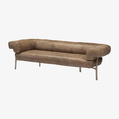 Amara GHIDINI 1961 - Katana Sofa - 4 Seater - Brown Nabuk Leather