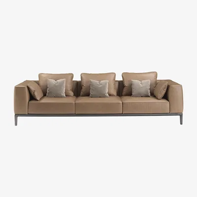 Amara GHIDINI 1961 - Milo Sofa - Tan Leather