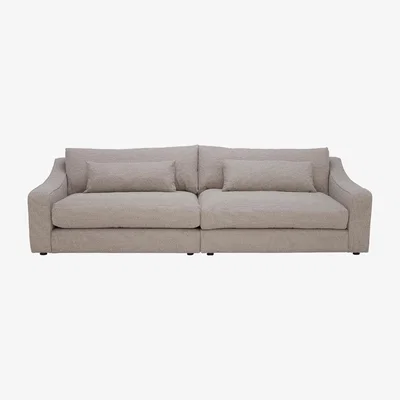 Barker and Stonehouse Arwen 4 Seater Sofa, Neutral Fabric | Barker & Stonehouse
