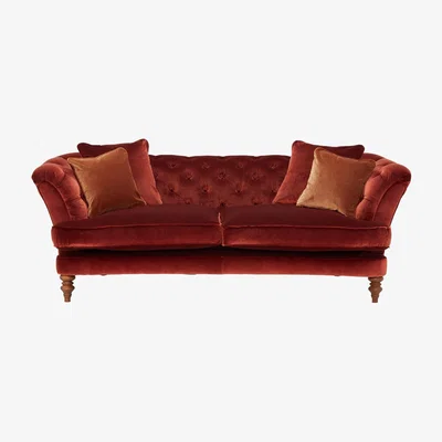 Barker and Stonehouse Fleur Buttoned Large Sofa Fabric | Barker & Stonehouse