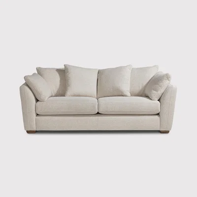 Barker and Stonehouse Ludlow 4 Seater Sofa Pillow Back, Neutral Fabric | Barker & Stonehouse