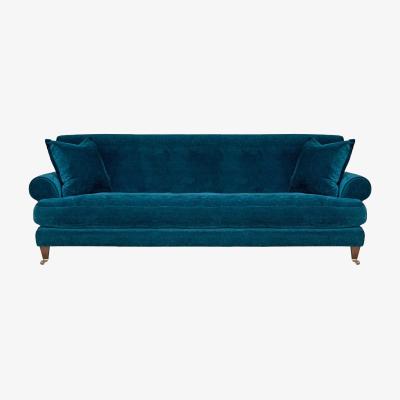 Barker and Stonehouse Drew Pritchard Fairlawn 4 Seater Sofa, Yellow Fabric | Barker & Stonehouse
