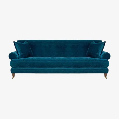 Barker and Stonehouse Drew Pritchard Fairlawn 4 Seater Sofa, Yellow Fabric | Barker & Stonehouse