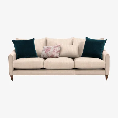 Barker and Stonehouse Harling 4 Seater Sofa, Neutral Fabric | Barker & Stonehouse