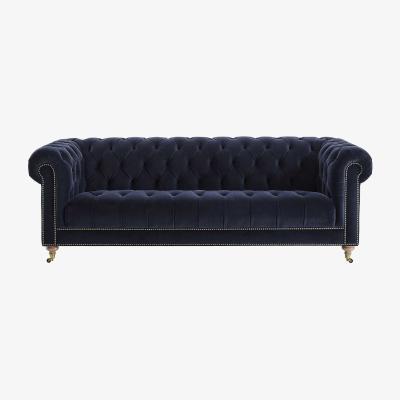 Barker and Stonehouse Ullswater 4 Seater Sofa, Blue Velvet | Barker & Stonehouse