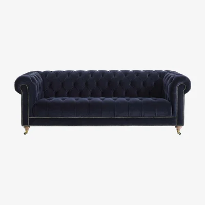 Barker and Stonehouse Ullswater 4 Seater Sofa, Blue Velvet | Barker & Stonehouse