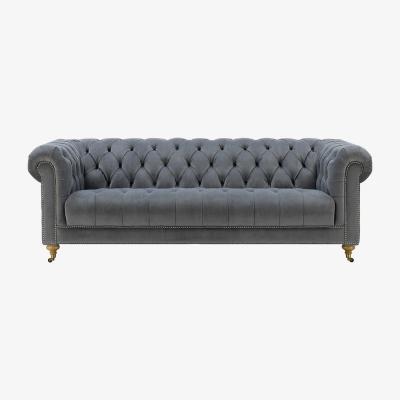 Barker and Stonehouse Ullswater 4 Seater Sofa, Pewter Velvet