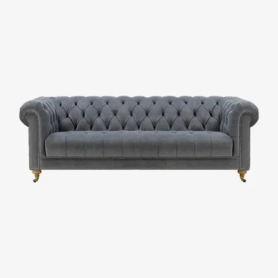 Barker and Stonehouse Ullswater 4 Seater Sofa, Pewter Velvet