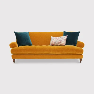 Barker and Stonehouse Durant 4 Seater Sofa, Yellow Fabric | Barker & Stonehouse