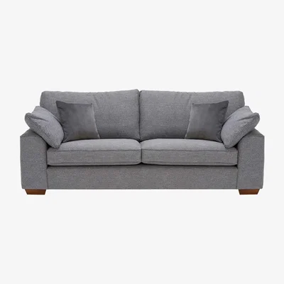 Barker and Stonehouse Findlay Grand 4 Seater Sofa, Grey Fabric | Barker & Stonehouse
