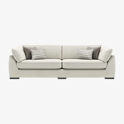 Barker and Stonehouse Borelly 4 Seater Split Frame Sofa, Neutral Fabric | Barker & Stonehouse