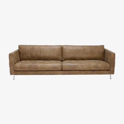 Barker and Stonehouse Lars 5 Seater Leather Sofa, 776 | Barker & Stonehouse