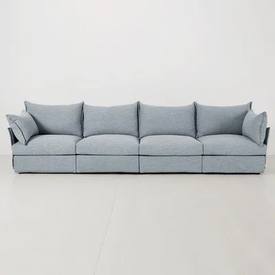 Cuckooland Swyft Sofa in a Box Model 06 Modular Linen 4 Seater Sofa